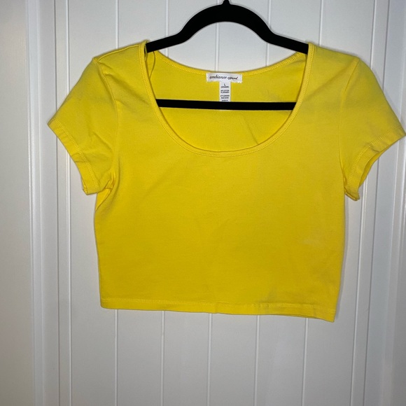 Yellow Crop Top - Size Large - Picture 1 of 6